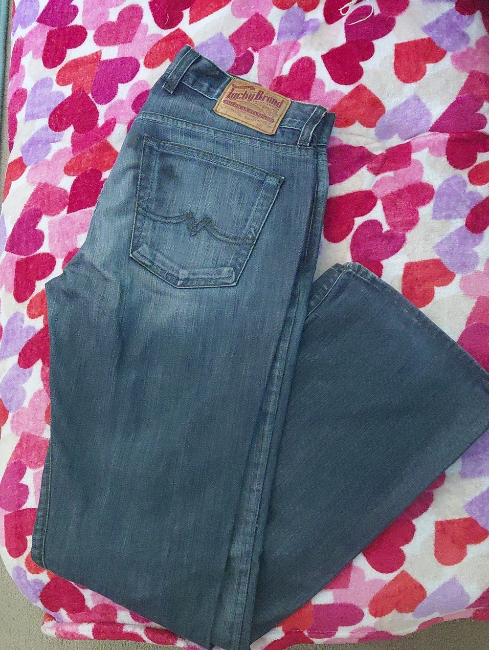 Lucky Brand Men's Blue-Gray Straight Jeans